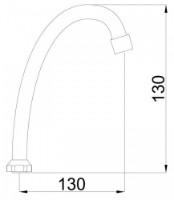 Излив для смесителя Rubineta J 18x130mm (633005) фото №2 — интернет-магазин Desire.md