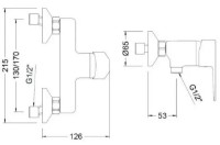 Смеситель для душа Genebre K8 (60110 28 45 66) фото №2 — интернет-магазин Desire.md