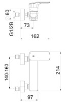 Baterie de duș Herz Elite e40 (UH00485) imaginea #2 — magazin online Desire.md