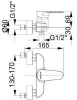 Baterie de duș Herz Infinity i40 (UH00401) imaginea #2 — magazin online Desire.md