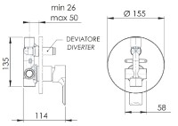 Baterie de duș Remer Energy EY09 imaginea #2 — magazin online Desire.md