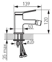 Baterie pentru bideu Ferro Stratos BSC6 imaginea #2 — magazin online Desire.md