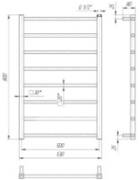 Полотенцесушитель Mario Tokio 800х530/500 Steel фото №2 — интернет-магазин Desire.md