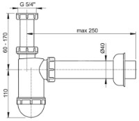 Сифон для раковины AlcaPlast A43 1 1/4" 40 (6017) фото №2 — интернет-магазин Desire.md