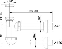 Сифон для раковины AlcaPlast A430 1 1/4" 32 (7688) фото №2 — интернет-магазин Desire.md