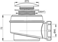 Sifon pentru cada-duș Alcaplast A465-50 70" (10646) imaginea #2 — magazin online Desire.md
