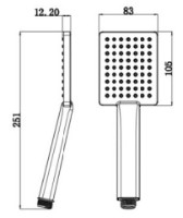 Pară de duș Herz SQ Black a53B UH12040B imaginea #2 — magazin online Desire.md