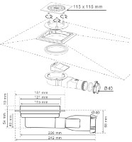Rigolă de duș Wirquin Venisio Compact (30723462) imaginea #2 — magazin online Desire.md