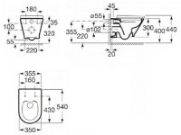 Унитаз Roca Gap Round Rimless + Slim (A34H0N8000) фото №2 — интернет-магазин Desire.md