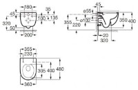 Унитаз Roca Meridian Compacto Rimless + Slim (A34H242000) фото №3 — интернет-магазин Desire.md