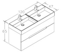 Dulap cu lavoar Orka Malta 120 Anthracite Matt (16150) imaginea #3 — magazin online Desire.md
