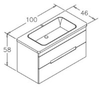 Шкаф с умывальником Orka Varna 100 Antracite Matt (16511) фото №2 — интернет-магазин Desire.md