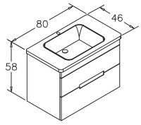 Dulap cu lavoar Orka Varna 80 White Matt (16512) imaginea #2 — magazin online Desire.md