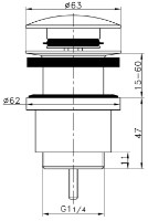 Донный клапан Frap F62 фото №2 — интернет-магазин Desire.md