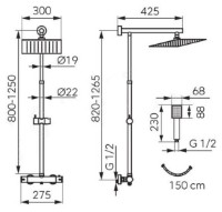 Set pentru duș Ferro NP75SQ-TRV7U imaginea #2 — magazin online Desire.md