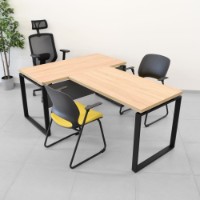 Приставка к столу Deco Anexa B-140 Sonoma/Black фото №4 — интернет-магазин Desire.md