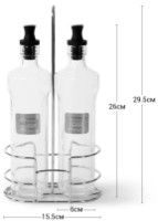 Set sticle pentru ulei si otet Fissman 6419 500ml 2pcs imaginea #3 — magazin online Desire.md