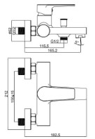 Смеситель для ванны Creavit Sharp SR2510S фото №2 — интернет-магазин Desire.md