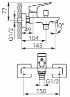 Смеситель для ванны Ferro Vitto BVI1VL фото №2 — интернет-магазин Desire.md