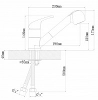 Смеситель для кухни Dr.Gans Sonata 319.04L.1223.403 Beige фото №2 — интернет-магазин Desire.md