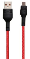 Cablu USB XO Micro-USB Brainded NB55 Red imaginea #1 — magazin online Desire.md