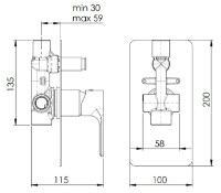 Смеситель для душа Remer Energy EY09L фото №2 — интернет-магазин Desire.md
