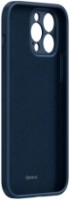 Husa de protecție Baseus Liquid Silica Gel Protective Case For iPhone 13 Pro Max Blue imaginea #2 — magazin online Desire.md