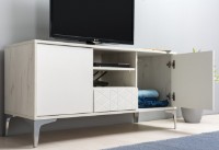 Comodă TV Моби Марцыпан 13.265 Stejar Alb Craft/Shagreen Patina imaginea #4 — magazin online Desire.md