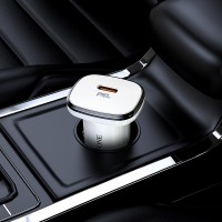 Автомобильная зарядка Borofone BZ12B with Type-C to Lightning White фото №3 — интернет-магазин Desire.md