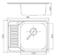 Кухонная мойка Fabiano 70x50 Microdecor фото №2 — интернет-магазин Desire.md