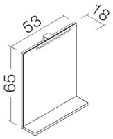 Зеркало для ванной Orka Duden 60 White (16046) фото №2 — интернет-магазин Desire.md