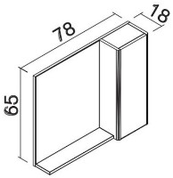 Шкаф с зеркалом Orka Duden 80 White (16048) фото №2 — интернет-магазин Desire.md