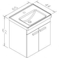 Dulap cu lavoar Orka Enez 65 Irony (06766) imaginea #2 — magazin online Desire.md