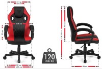 Scaun gaming Sense7 Prism Black and Red imaginea #7 — magazin online Desire.md