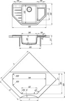 Chiuvetă de bucătărie Dr.Gans Rio 800 White imaginea #2 — magazin online Desire.md