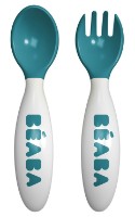 Набор ложка и вилка Beaba Ergonomic Set Blue (913398)  фото №1 — интернет-магазин Desire.md