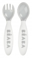 Набор ложка и вилка Beaba Ergonomic Set Grey (913470) фото №1 — интернет-магазин Desire.md