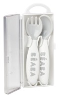 Набор ложка и вилка Beaba Ergonomic Set Grey (913470) фото №2 — интернет-магазин Desire.md