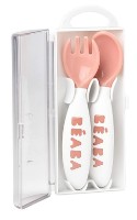 Набор ложка и вилка Beaba Ergonomic Set Pink (913400) фото №2 — интернет-магазин Desire.md
