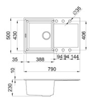 Chiuvetă de bucătărie Elleci Easy 300 51 Avena (LGY30051) imaginea #2 — magazin online Desire.md