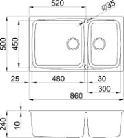 Chiuvetă de bucătărie Elleci Fox 450 40 Full Black (LGF45040) imaginea #2 — magazin online Desire.md