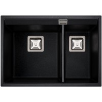 Кухонная мойка Aquasanita Helika Delicia SQD150 Black metallic