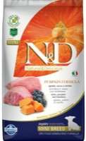 Hrană uscată pentru câini Farmina N&D Pumpkin Lamb & Blueberry Puppy Mini 7kg