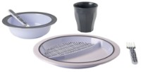 Set cadou de vesela pentru copii Beaba Pink Grid (913460) imaginea #2 — magazin online Desire.md