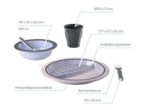 Set cadou de vesela pentru copii Beaba Pink Grid (913460) imaginea #3 — magazin online Desire.md