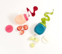 Recipient din silicon pentru apa, piure, sucuri Beaba Squeez Pink (912622) imaginea #4 — magazin online Desire.md