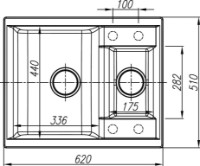 Кухонная мойка Dr.Gans Astra 620K Gray фото №2 — интернет-магазин Desire.md