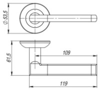 Mâner pentru ușă Ajax Polo JR BL-24 Black imaginea #2 — magazin online Desire.md