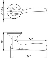 Mâner pentru ușă Ajax Silva JR CF-17 Coffee imaginea #2 — magazin online Desire.md