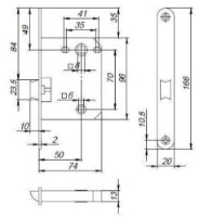 Дверной замок Punto PL 72-R20 SN фото №2 — интернет-магазин Desire.md